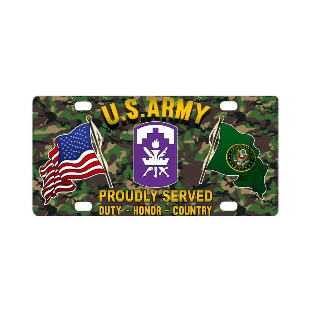 US ARMY 353 CIVIL AFFAIRS COMMAND- Classic License Plate-LicensePlate-Army-CSIB-Veterans Nation