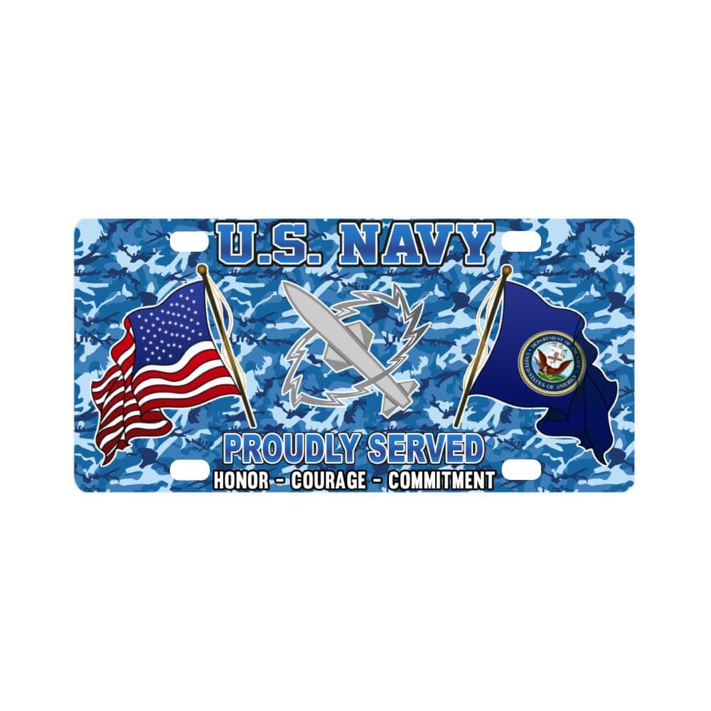 U.S Navy Missile Technician Navy MT - Classic License Plate-LicensePlate-Navy-Rate-Veterans Nation
