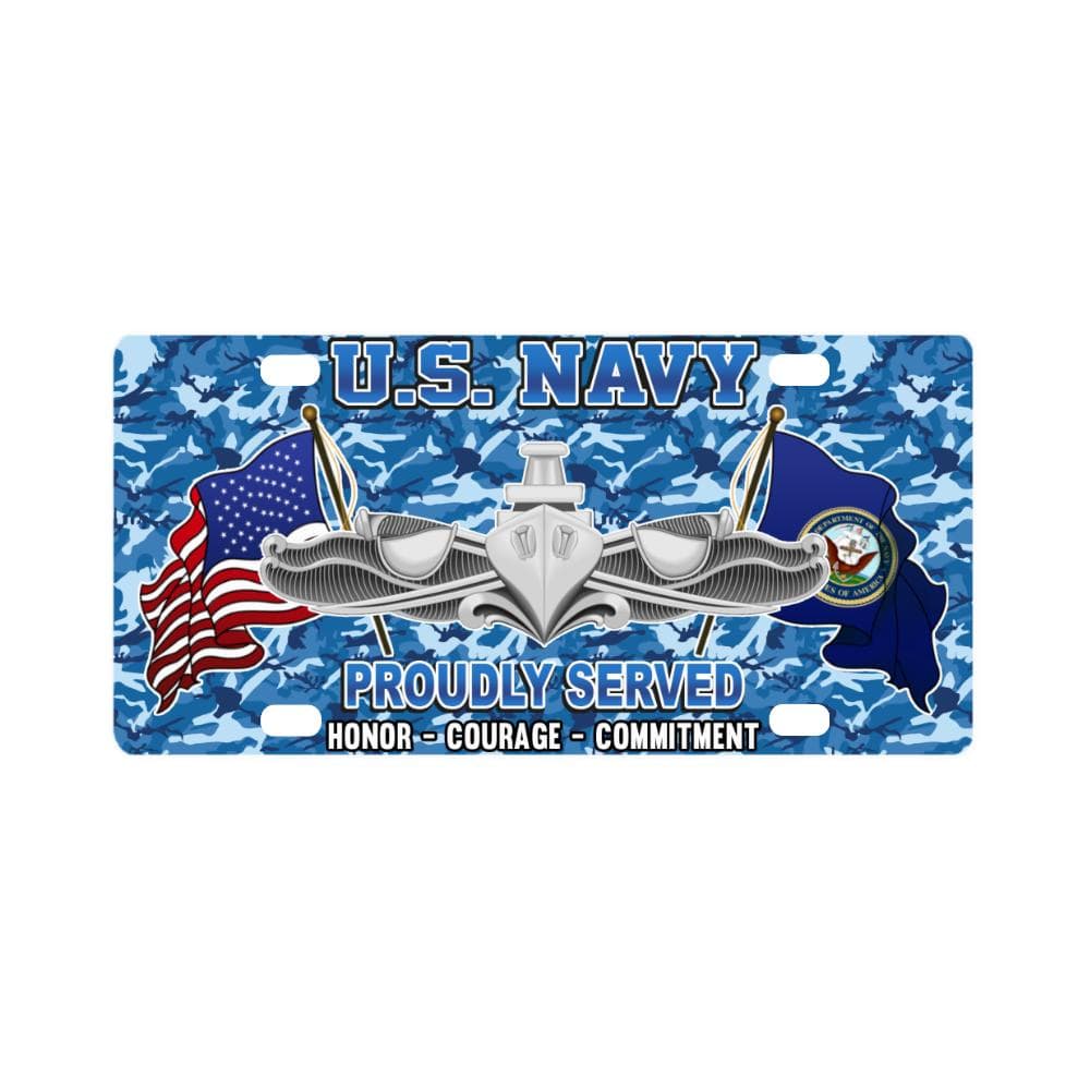 US Navy Surface Warfare Enlisted Badge Classic Lic Classic License Plate-LicensePlate-Navy-Badge-Veterans Nation
