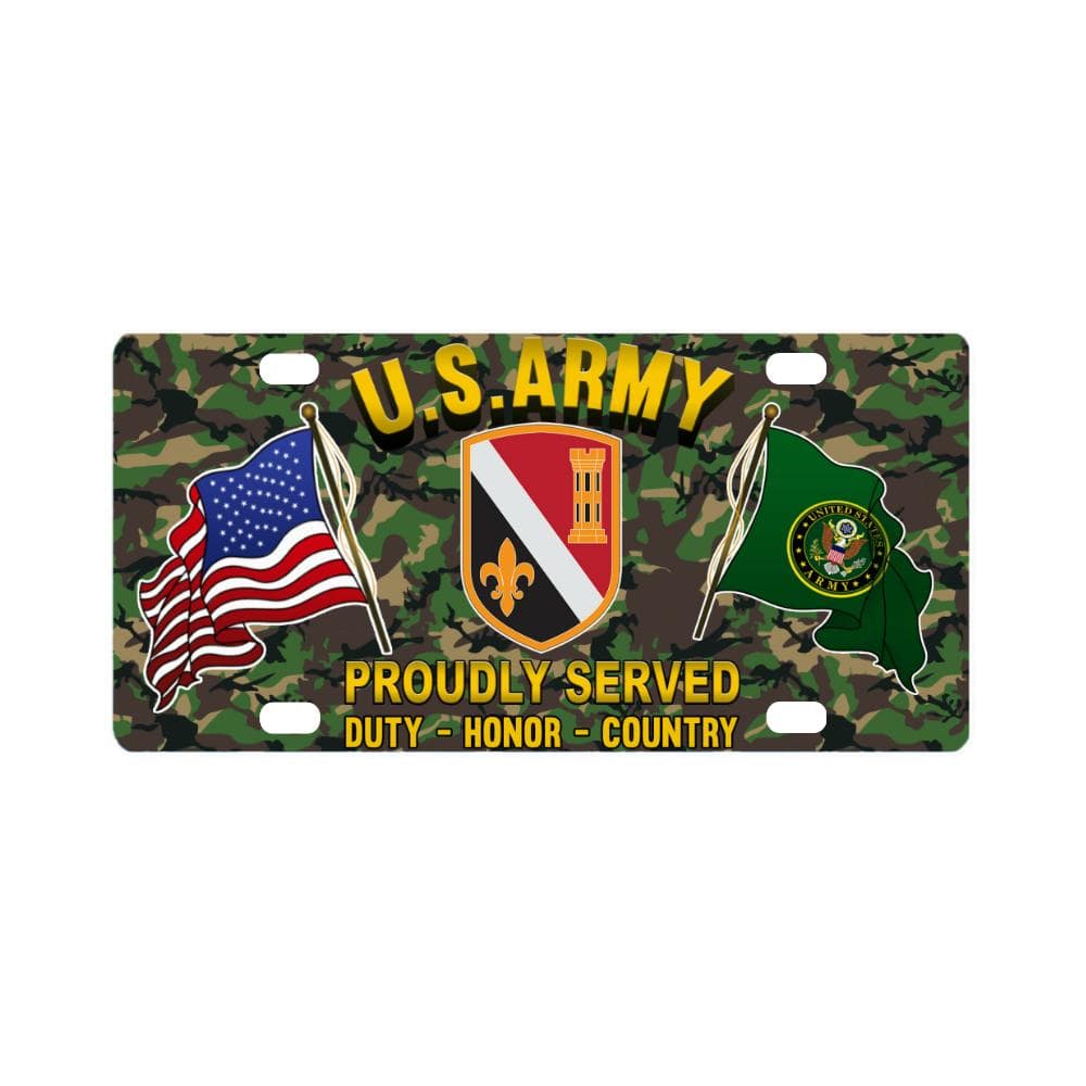 US ARMY 225TH ENGINEER BRIGADE- Classic License Plate-LicensePlate-Army-CSIB-Veterans Nation