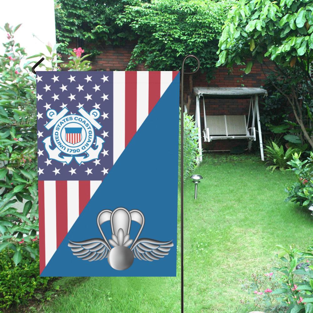 USCG AVIATION SURVIVAL TECHNICIAN AST Garden Flag/Yard Flag 12 inches x 18 inches-GDFlag-USCG-Rate-Veterans Nation