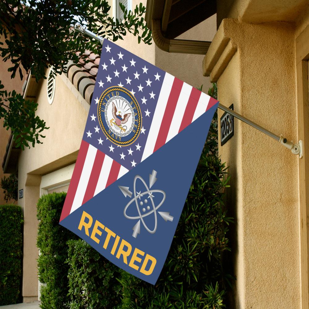 US Navy Data systems technician Navy DS Retired House Flag 28 inches x 40 inches Twin-Side Printing-HouseFlag-Navy-Rate-Veterans Nation