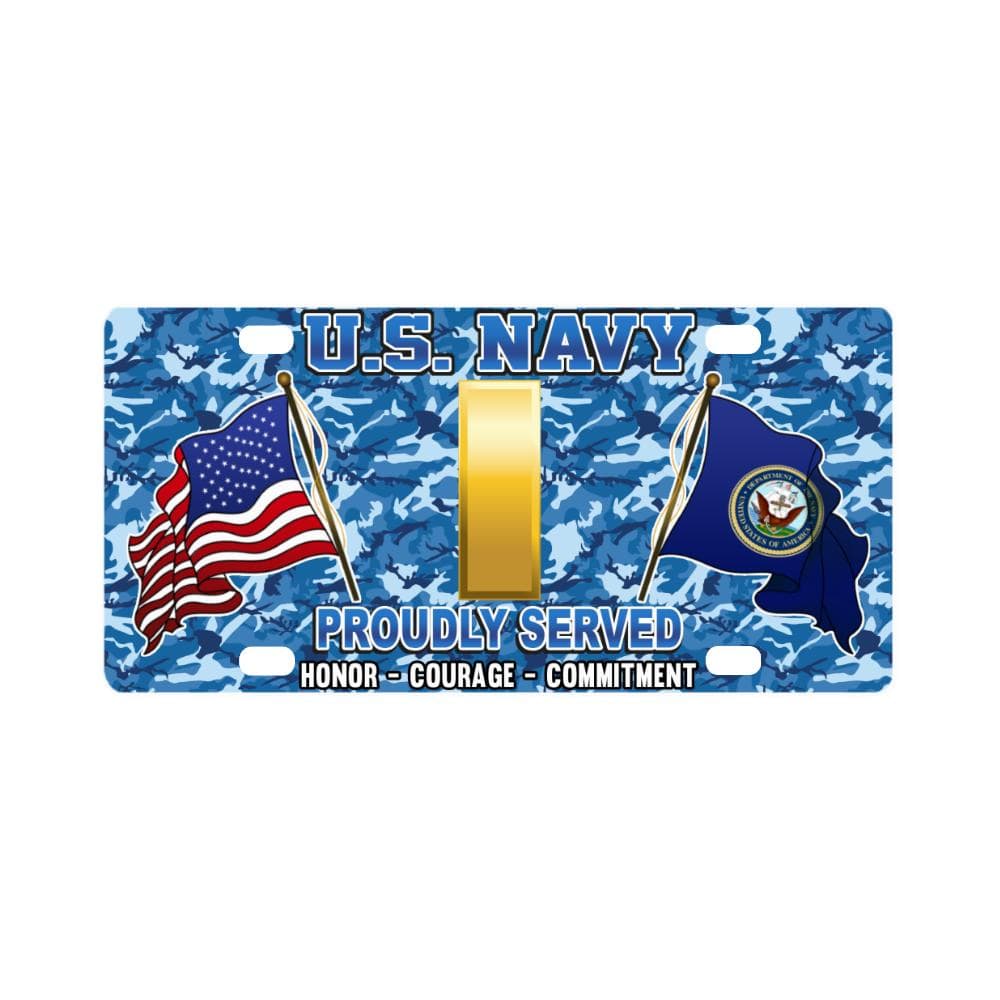 US Navy O-1 Ensign O1 ENS Junior Officer Classic L Classic License Plate-LicensePlate-Navy-Officer-Veterans Nation