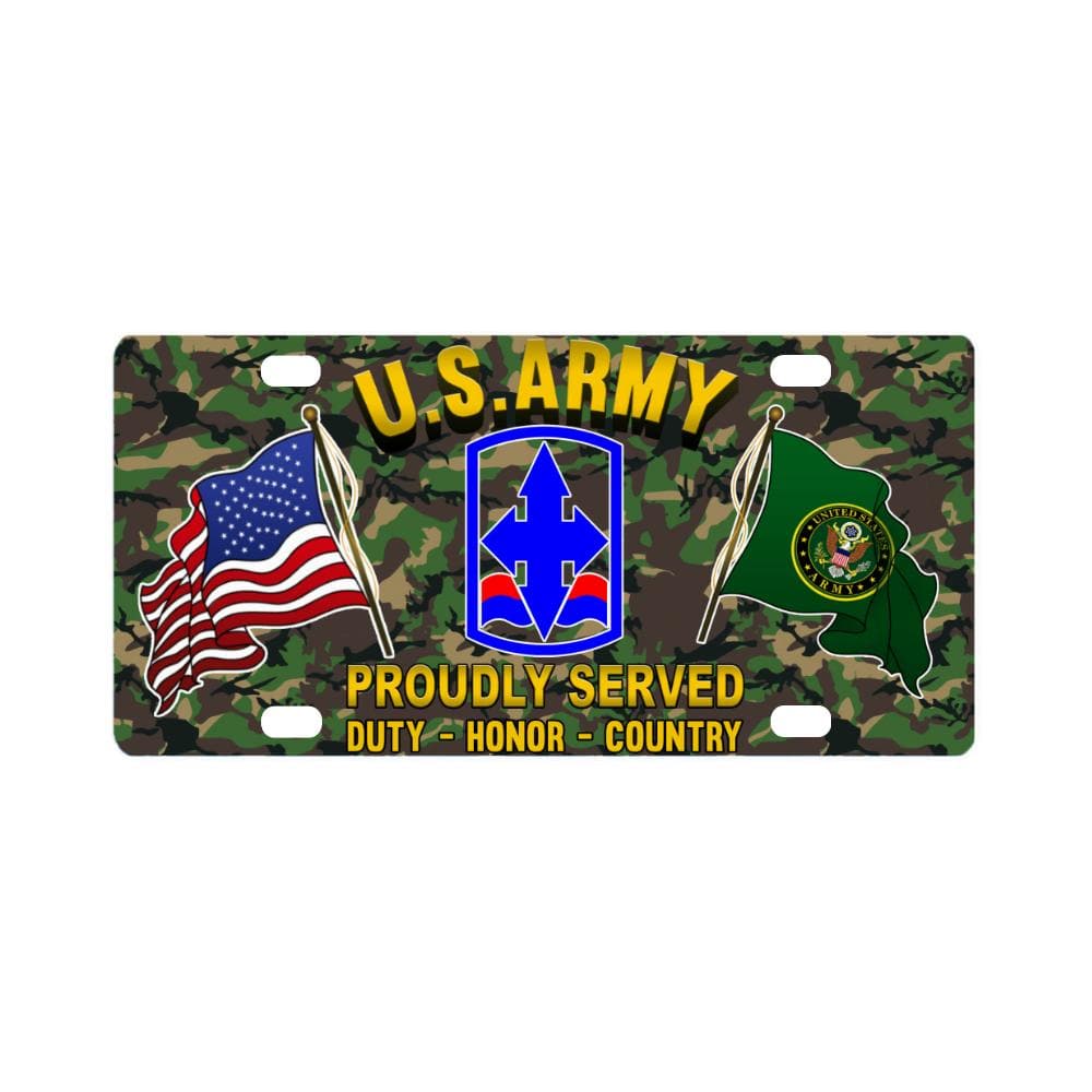 US ARMY 29TH INFANTRY BRIGADE COMBAT TEAM CSIB - Classic License Plate-LicensePlate-Army-CSIB-Veterans Nation