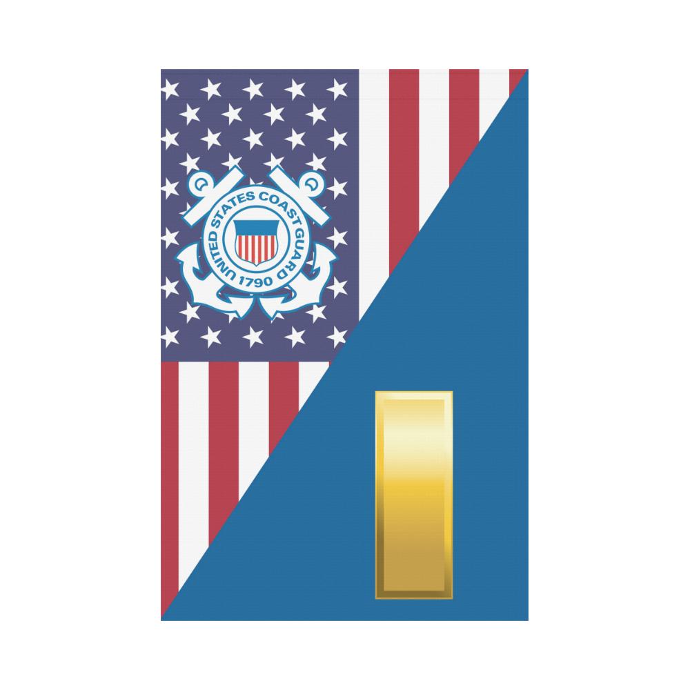 US Coast Guard O-1 Ensign O1 ENS Junior Garden Flag/Yard Flag 12 inches x 18 inches-GDFlag-USCG-Officer-Veterans Nation