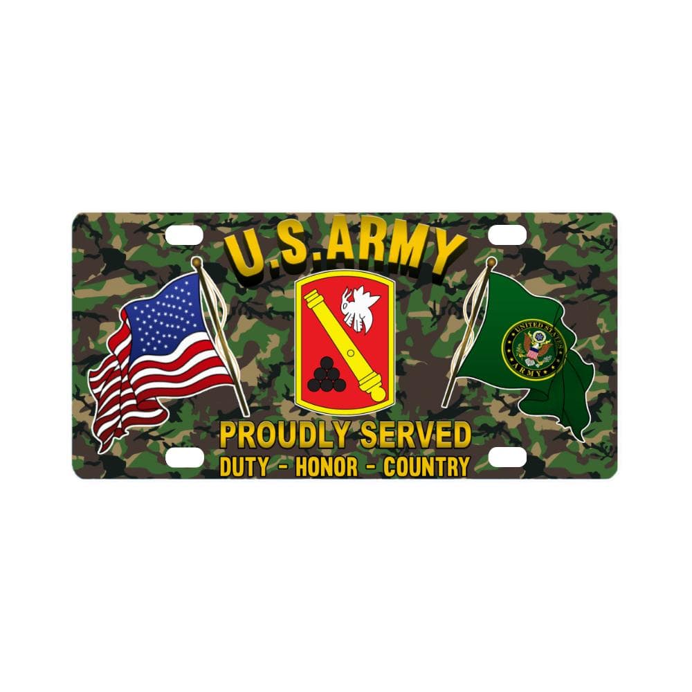 US ARMY 135TH FIELD ARTILLERY BRIGADE- Classic License Plate-LicensePlate-Army-CSIB-Veterans Nation