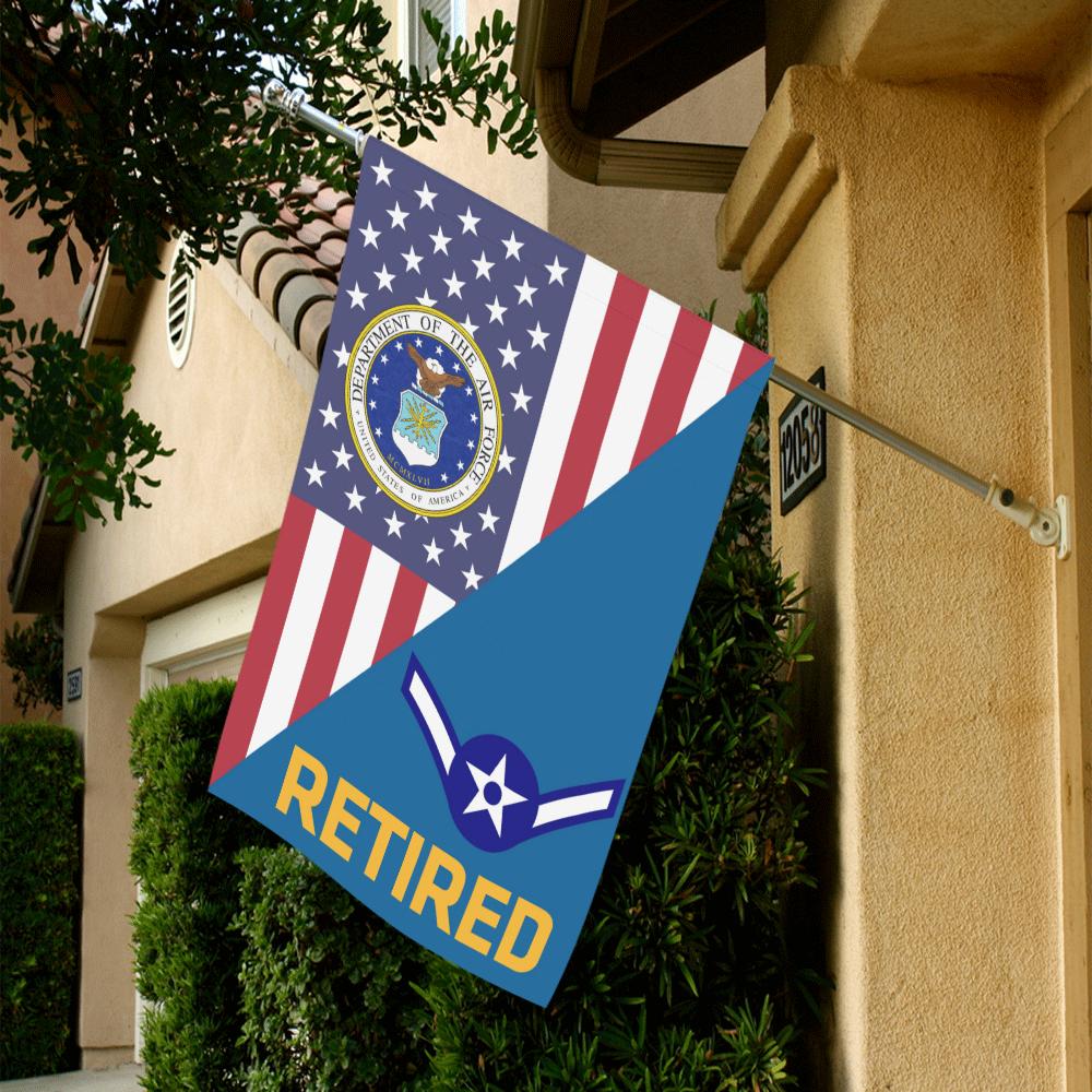 US Air Force E-2 Airman Amn Retired House Flag 28 inches x 40 inches Twin-Side Printing-HouseFlag-USAF-Ranks-Veterans Nation