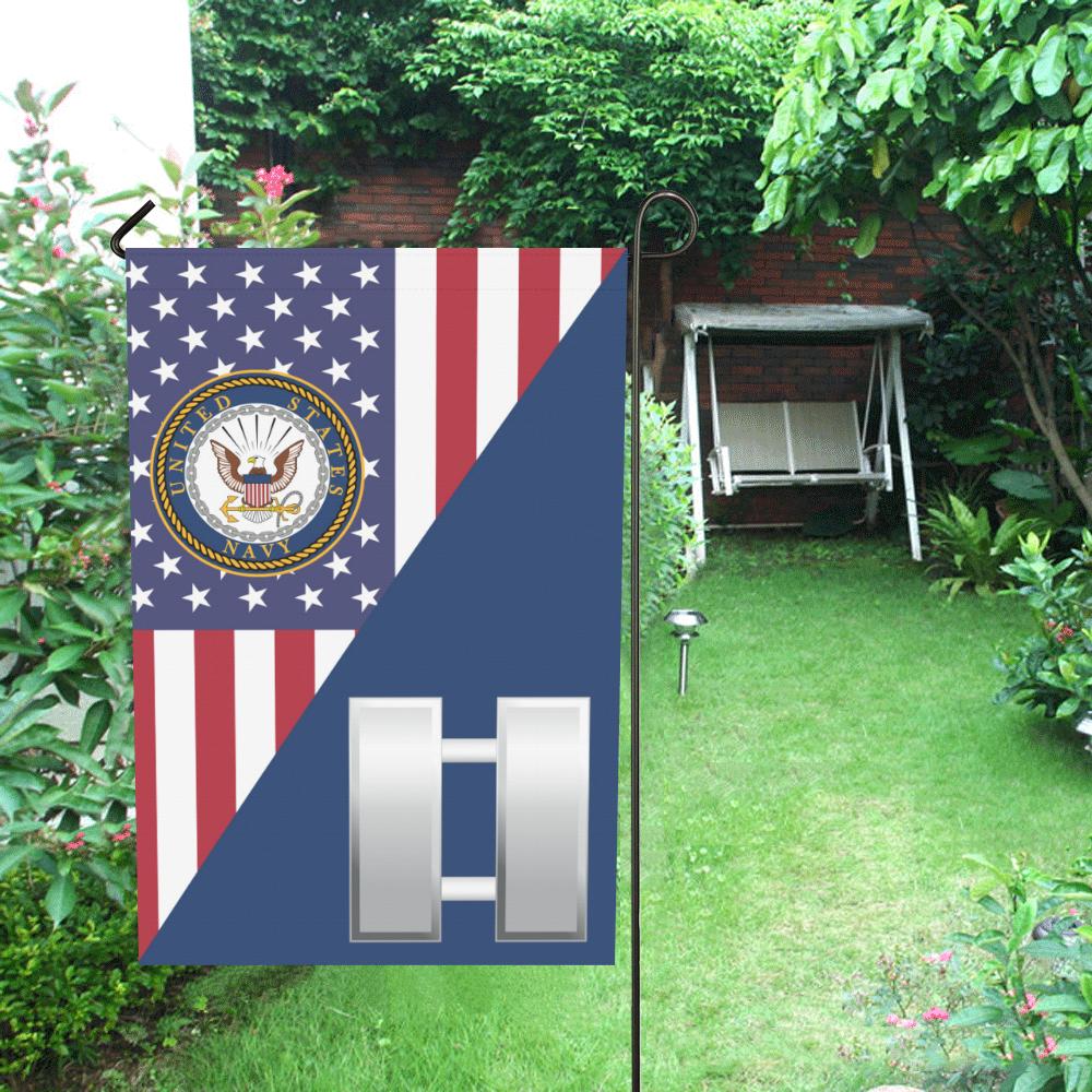 US Navy O-3 Lieutenant O3 LT Junior Officer Garden Flag/Yard Flag 12 inches x 18 inches Twin-Side Printing-GDFlag-Navy-Officer-Veterans Nation