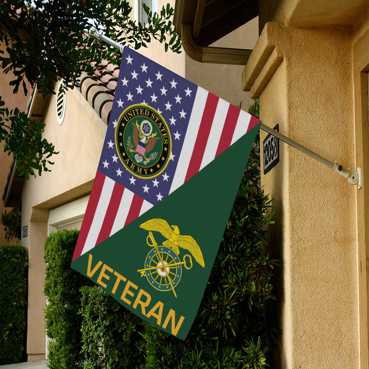 US Army Quartermaster Corps Veteran House Flag 28 Inch x 40 Inch Twin-Side Printing-HouseFlag-Army-Branch-Veterans Nation