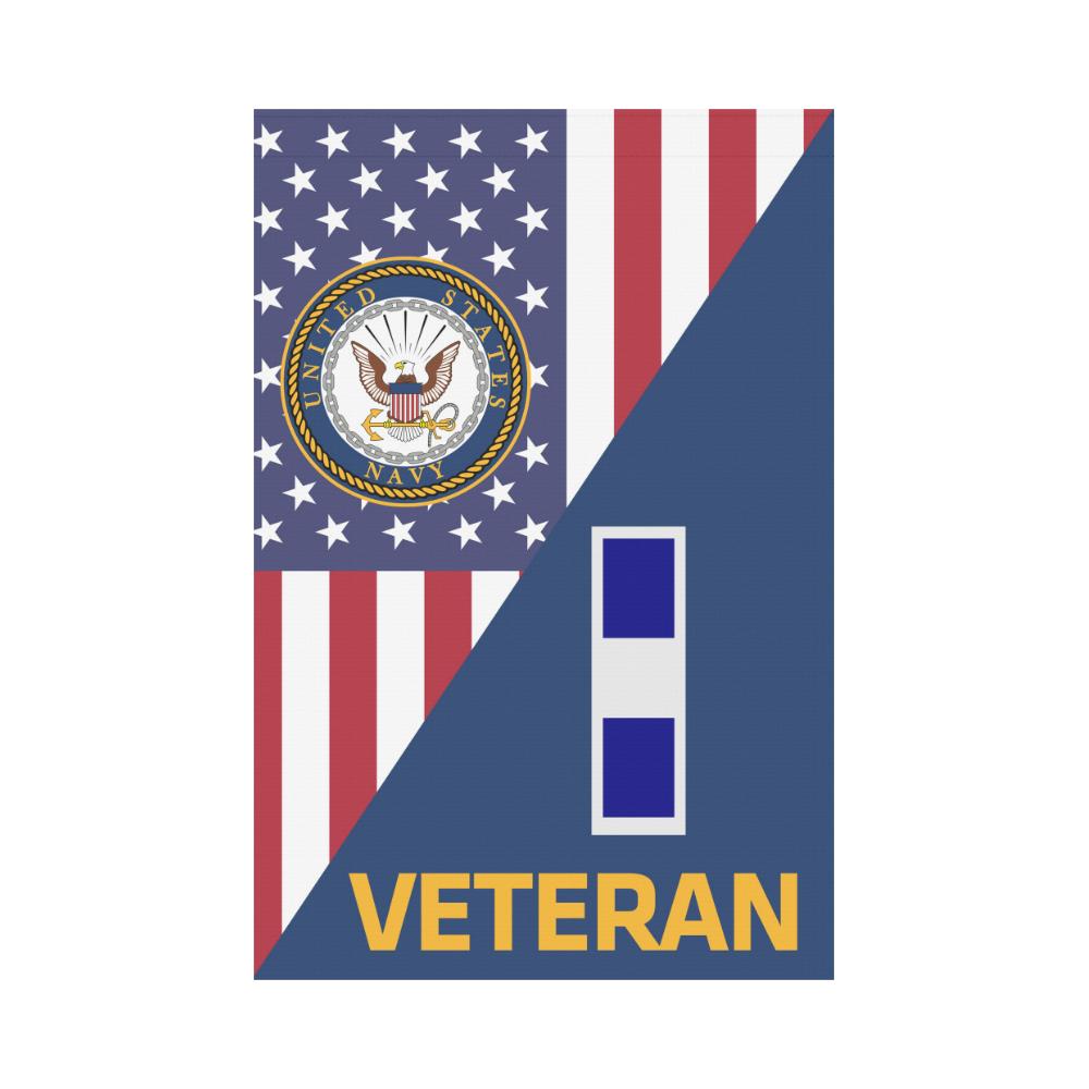 US Navy W-3 Chief Warrant Officer 3 W3 CW3 Veteran Garden Flag/Yard Flag 12 inches x 18 inches Twin-Side Printing-GDFlag-Navy-Officer-Veterans Nation