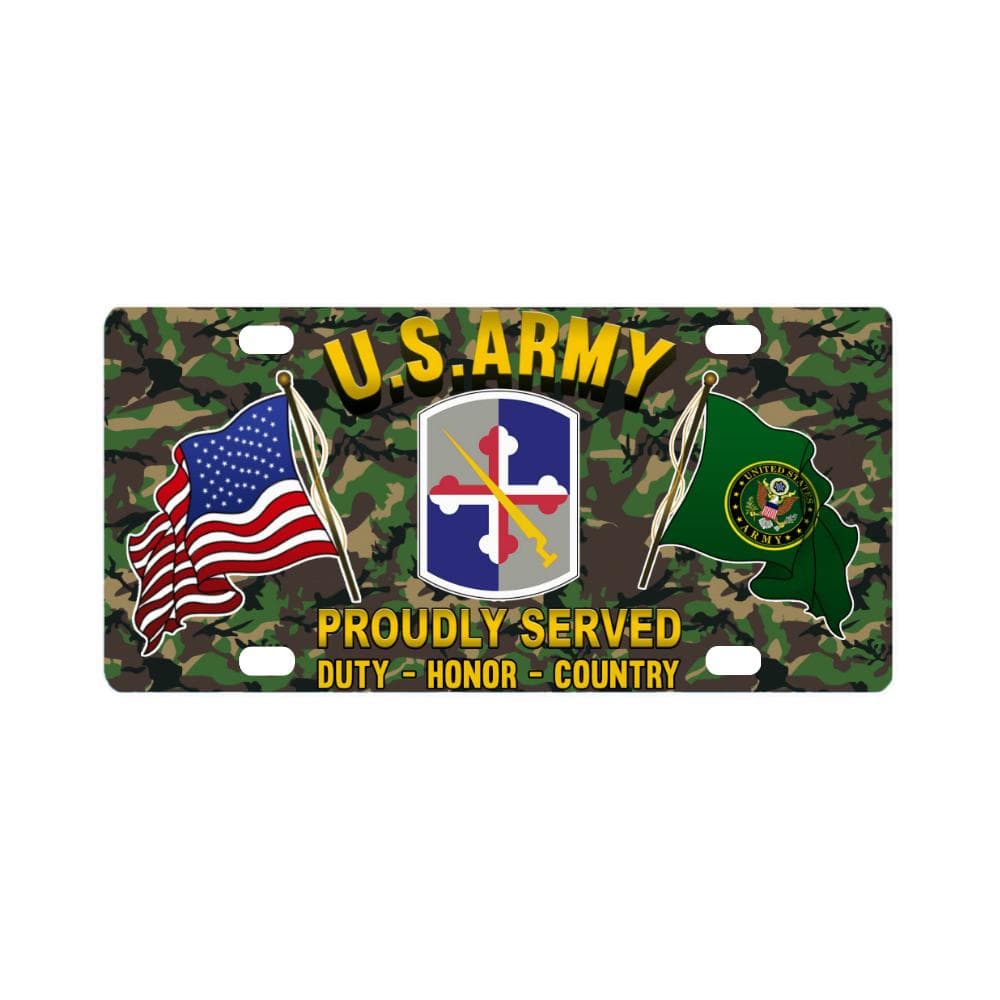 US ARMY 58TH EXPEDITIONARY MILITARY INTELLIGENCE B Classic License Plate-LicensePlate-Army-CSIB-Veterans Nation