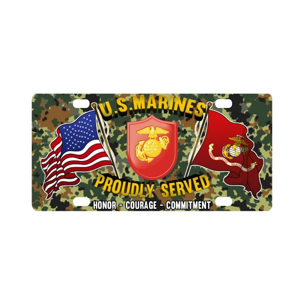 US Marine Corps 1st Samoan Battalion Classic Licen Classic License Plate-LicensePlate-USMC-Division-Veterans Nation