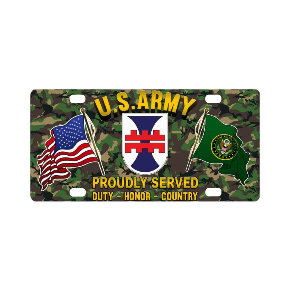 US ARMY 412TH ENGINEER COMMAND- Classic License Plate-LicensePlate-Army-CSIB-Veterans Nation