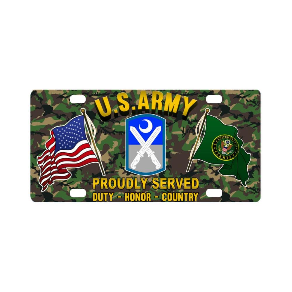 US ARMY 218TH MANEUVER ENHANCEMENT BRIGADE - Classic License Plate-LicensePlate-Army-CSIB-Veterans Nation