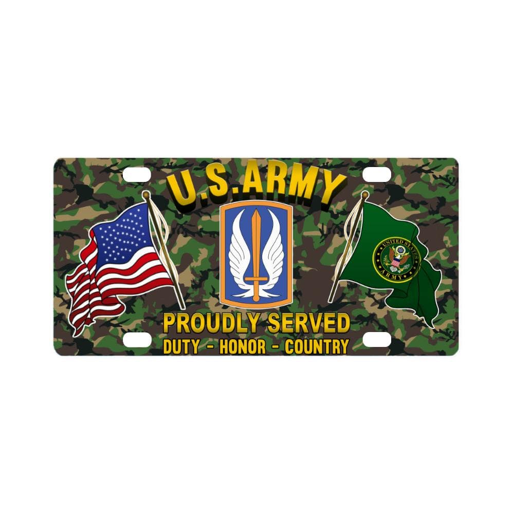 US ARMY 17TH AVIATION BRIGADE- Classic License Plate-LicensePlate-Army-CSIB-Veterans Nation