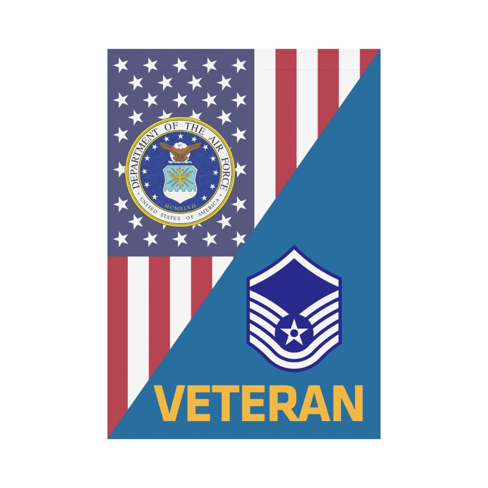 US Air Force E-7 Master Sergeant MSgt Veteran House Flag 28 inches x 40 inches Twin-Side Printing-HouseFlag-USAF-Ranks-Veterans Nation