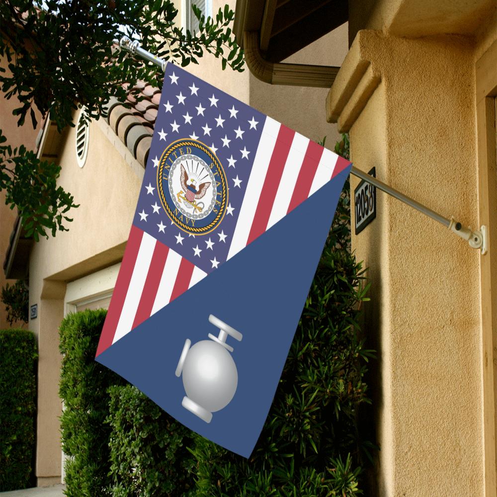 US Navy Utilitiesman Navy UT House Flag 28 inches x 40 inches Twin-Side Printing-HouseFlag-Navy-Rate-Veterans Nation