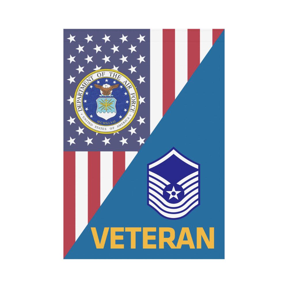 US Air Force E-8 Old Style Veteran House Flag 28 inches x 40 inches Twin-Side Printing-HouseFlag-USAF-Ranks-Veterans Nation