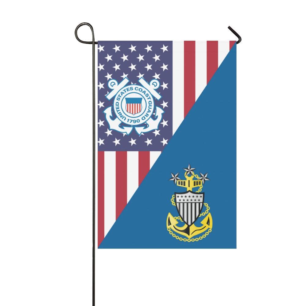 US Coast Guard E-9 Master Chief Petty Officer Garden Flag/Yard Flag 12 inches x 18 inches Twin-Side Printing-GDFlag-USCG-Collar-Veterans Nation