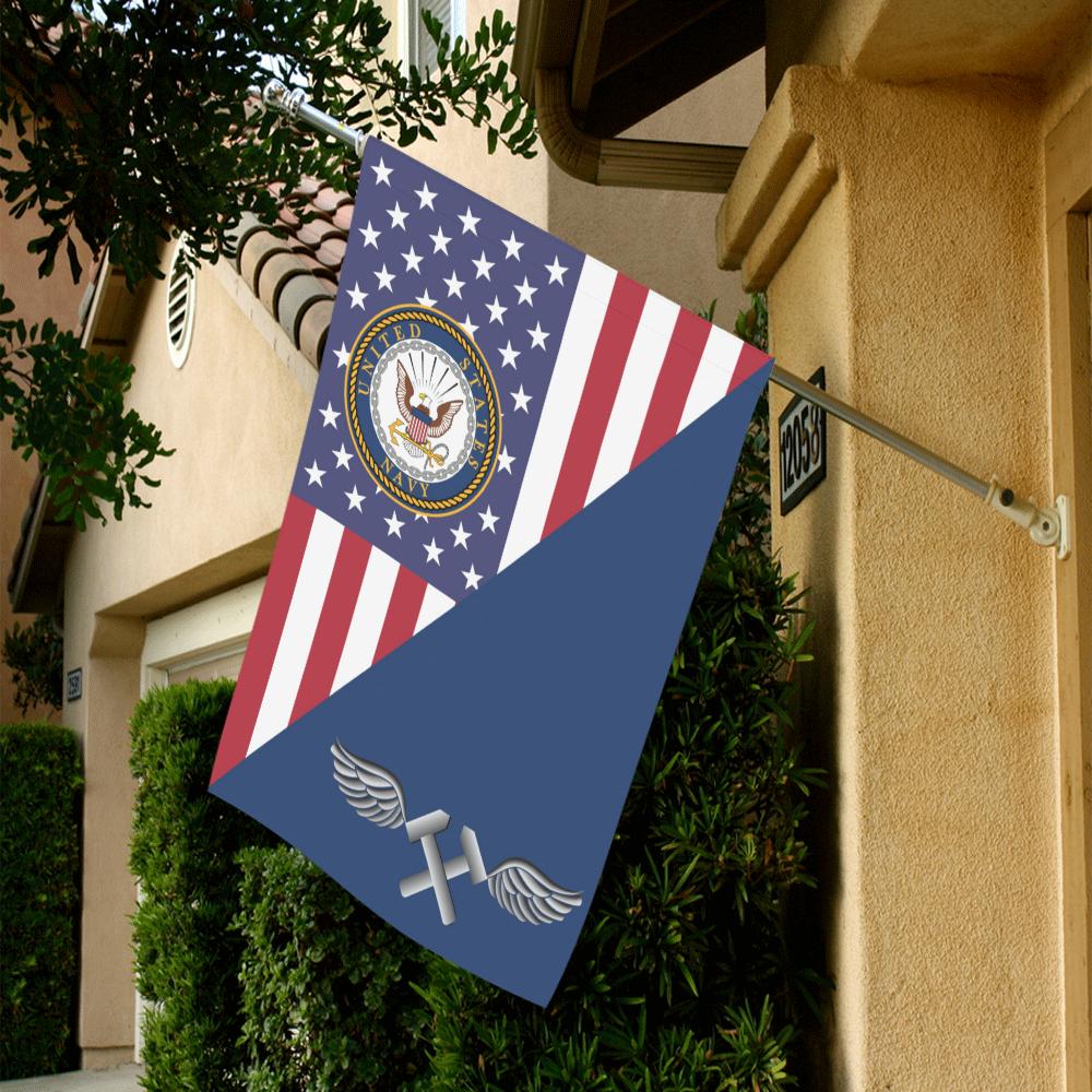 US Navy Aviation Structural Mechanic Navy AM House Flag 28 inches x 40 inches Twin-Side Printing-HouseFlag-Navy-Rate-Veterans Nation