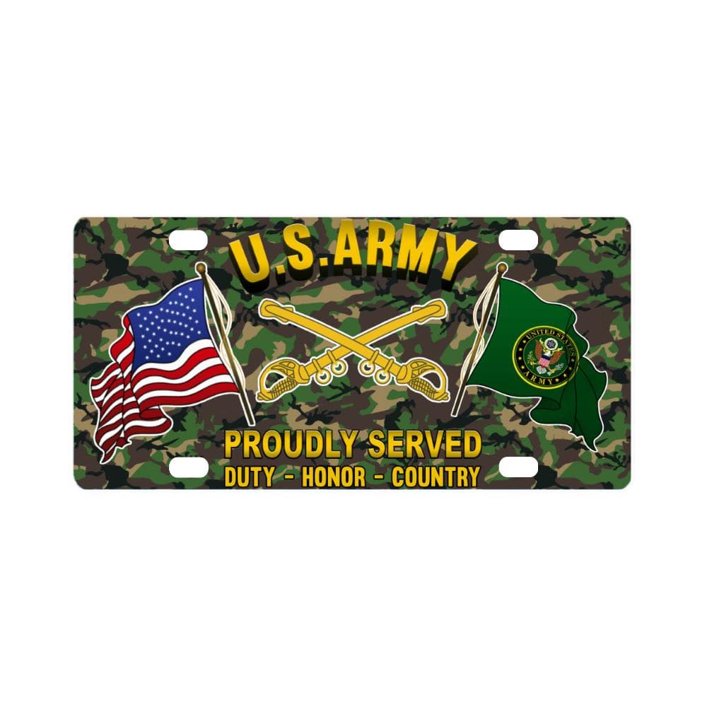 US Army Cavalry Proudly Plate Frame Classic License Plate-LicensePlate-Army-Branch-Veterans Nation