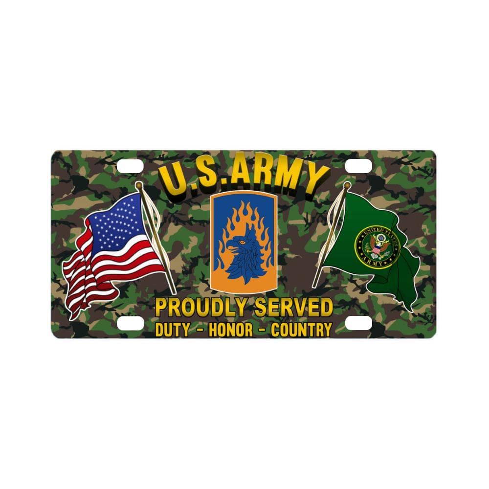 US ARMY 12TH COMBAT AVIATION BRIGADE- Classic License Plate-LicensePlate-Army-CSIB-Veterans Nation