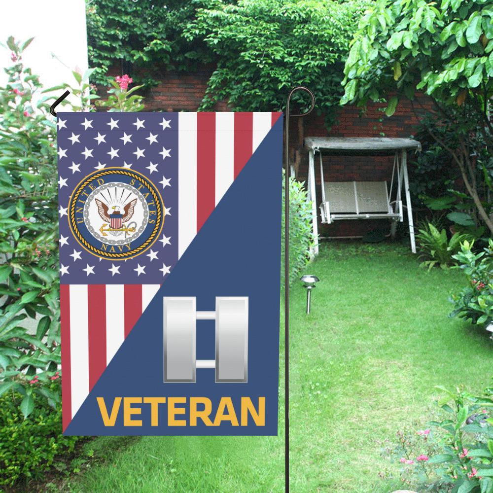 US Navy O-3 Lieutenant O3 LT Junior Officer Veteran Garden Flag/Yard Flag 12 inches x 18 inches Twin-Side Printing-GDFlag-Navy-Officer-Veterans Nation