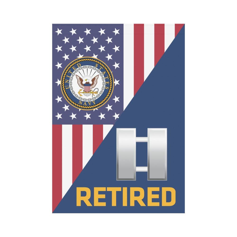 US Navy O-3 Lieutenant O3 LT Junior Officer Retired House Flag 28 inches x 40 inches Twin-Side Printing-HouseFlag-Navy-Officer-Veterans Nation
