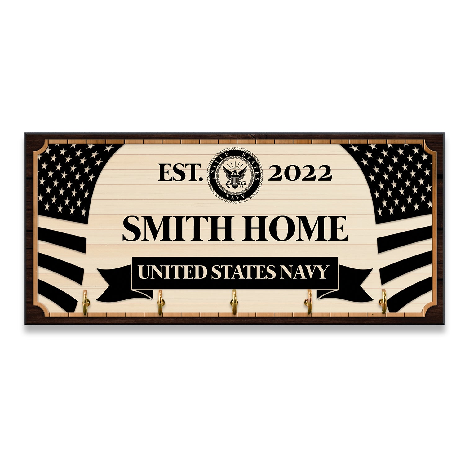 Personalized Key Hook - Personalized Name & Text-Kustom-Veterans Nation