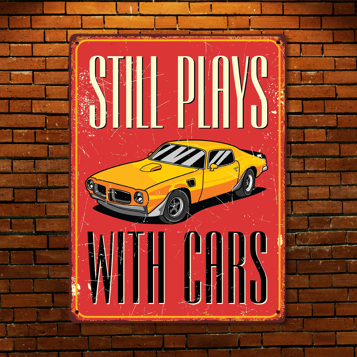 Still Plays With Cars, Metal Signs-MetalSign-AllBranch-Veterans Nation