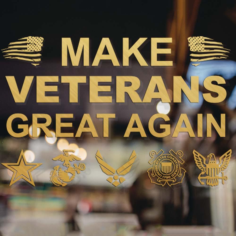 Make Veterans Great Again Clear Stickers-Decal-General-Veterans Nation