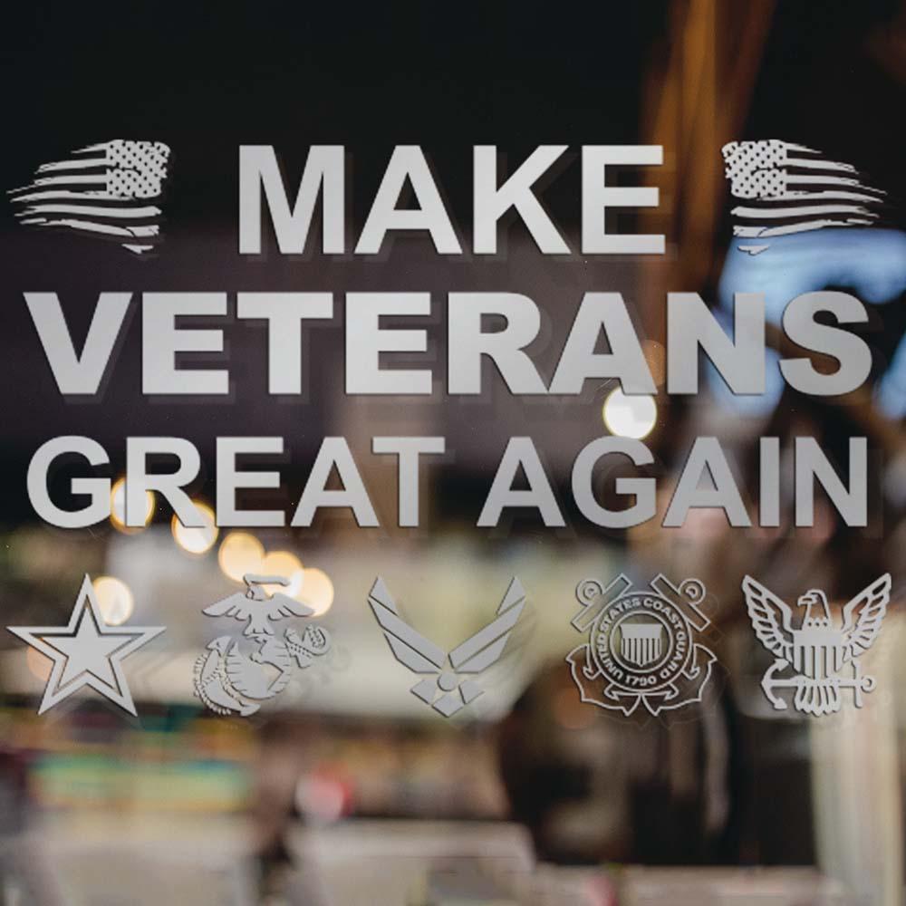 Make Veterans Great Again Clear Stickers-Decal-General-Veterans Nation