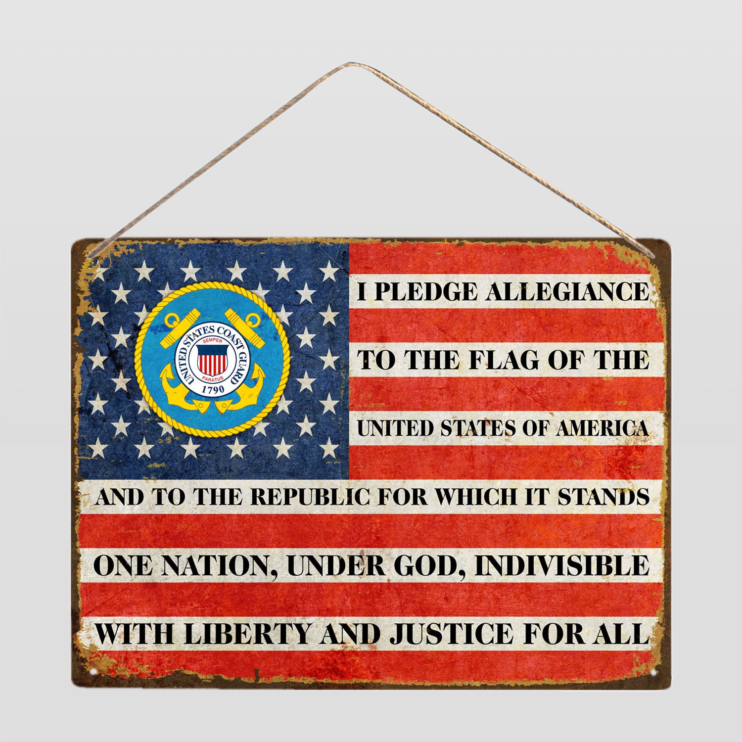 US Military, I Pledge Allegiance To The Flag Metal Sign-MetalSign-AllBranch-Veterans Nation