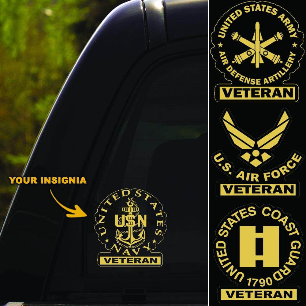 US Military Insignia Veteran Clear Stickers-Decal-AllBranch-Veterans Nation