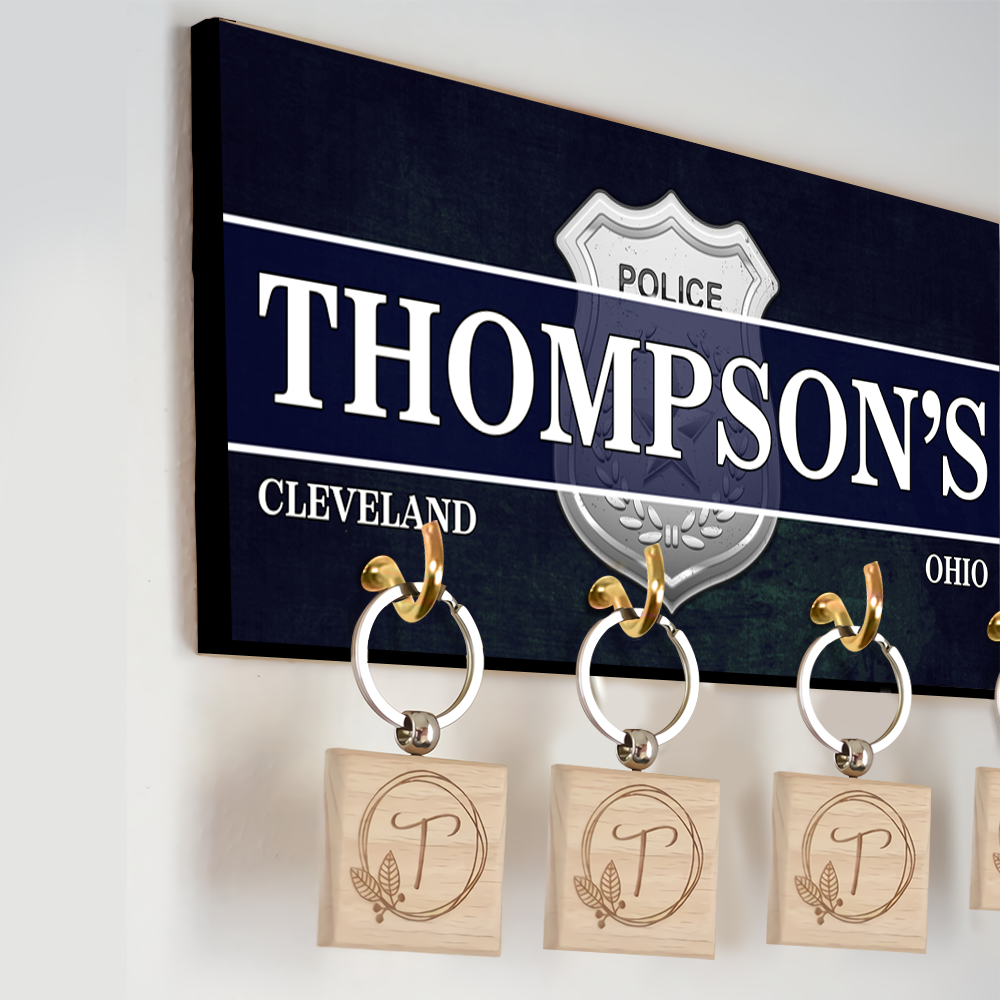 Personalized Key Hook - Personalized Name & Text, Police-Kustom-Veterans Nation