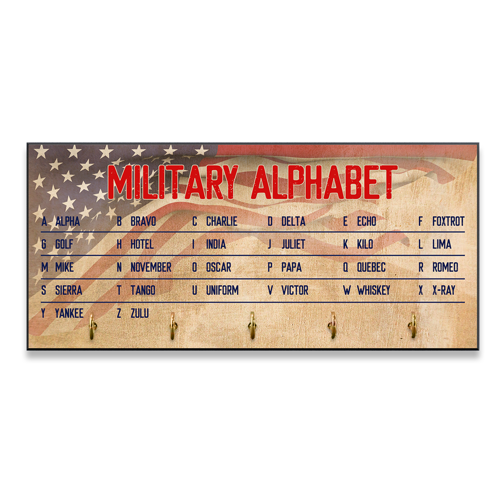 Military Alphabet Key Hook-Veterans Nation