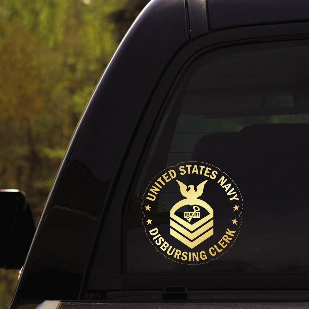 US Navy Disbursing Clerk DK Rating Badges Clear Stickers-Decal-Navy-Rating-Veterans Nation