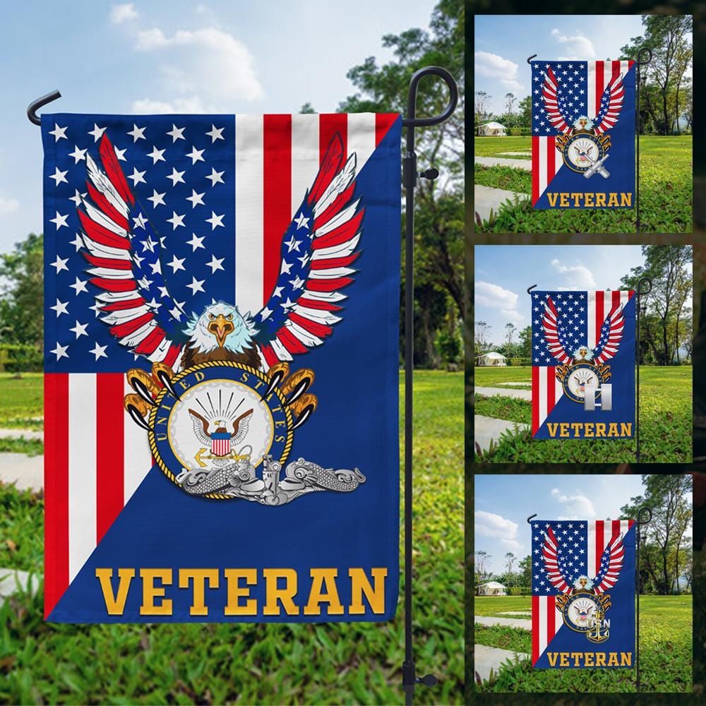 US Military Logo/Insignia D07 Veteran Garden Flag/Yard Flag 12 inches x 18 inches Twin-Side Printing-GDFlag-Personalized-Veterans Nation