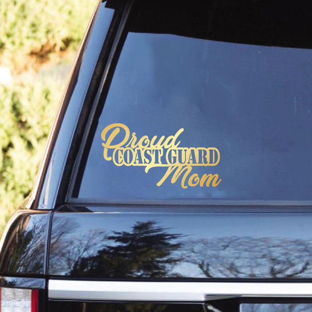 Proud US Coast Guard Family Clear Stickers-Decal-USCG-Logo-Veterans Nation
