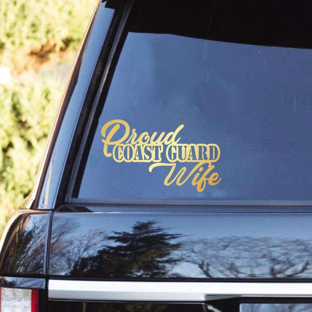 Proud US Coast Guard Family Clear Stickers-Decal-USCG-Logo-Veterans Nation