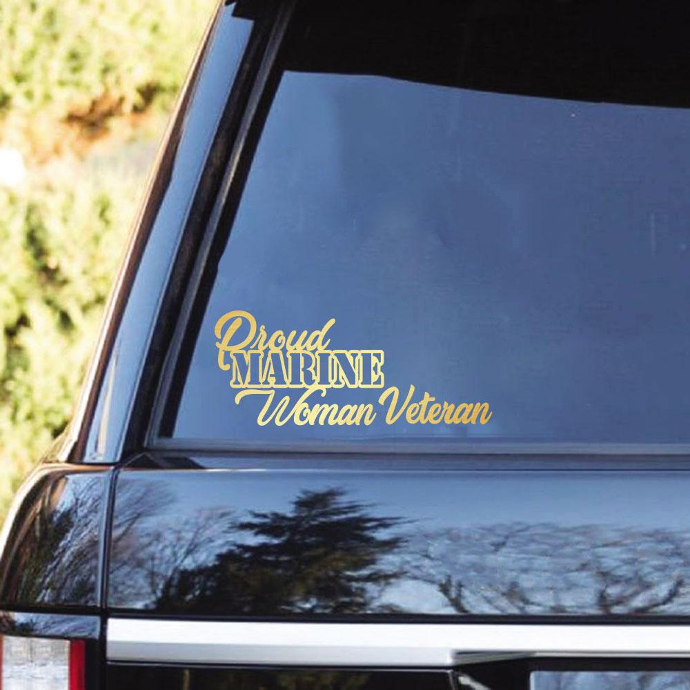 Proud Military Woman Veteran Clear Stickers-Decal-General-Veterans Nation