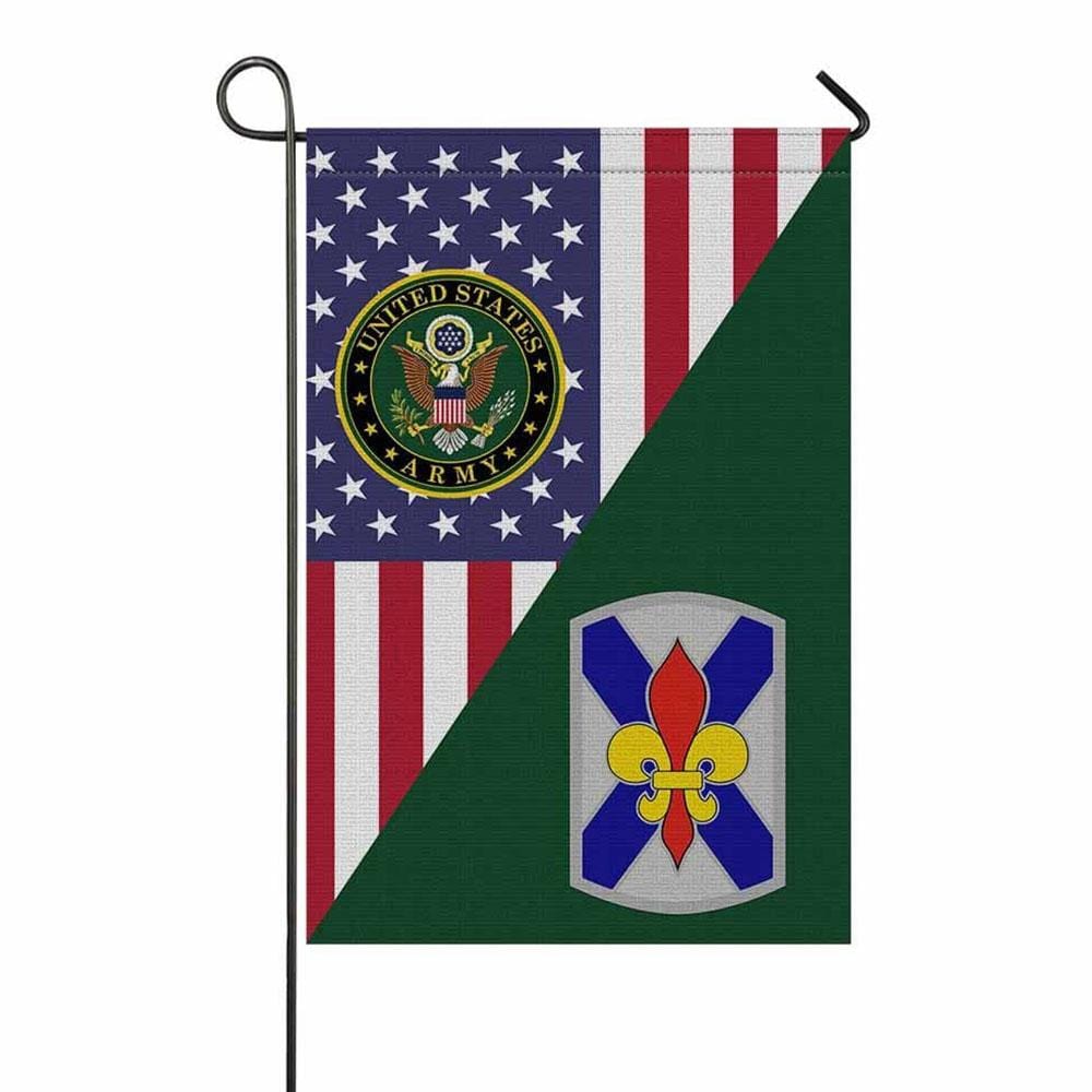 US ARMY 256TH INFANTRY BRIGADE COMBAT TEAM-01 Garden Flag/Yard Flag 12 inches x 18 inches Twin-Side Printing-GDFlag-Army-CSIB-Veterans Nation