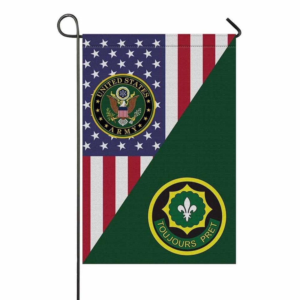 US ARMY 2ND CAVALRY REGIMENT Garden Flag/Yard Flag 12 inches x 18 inches Twin-Side Printing-GDFlag-Army-CSIB-Veterans Nation