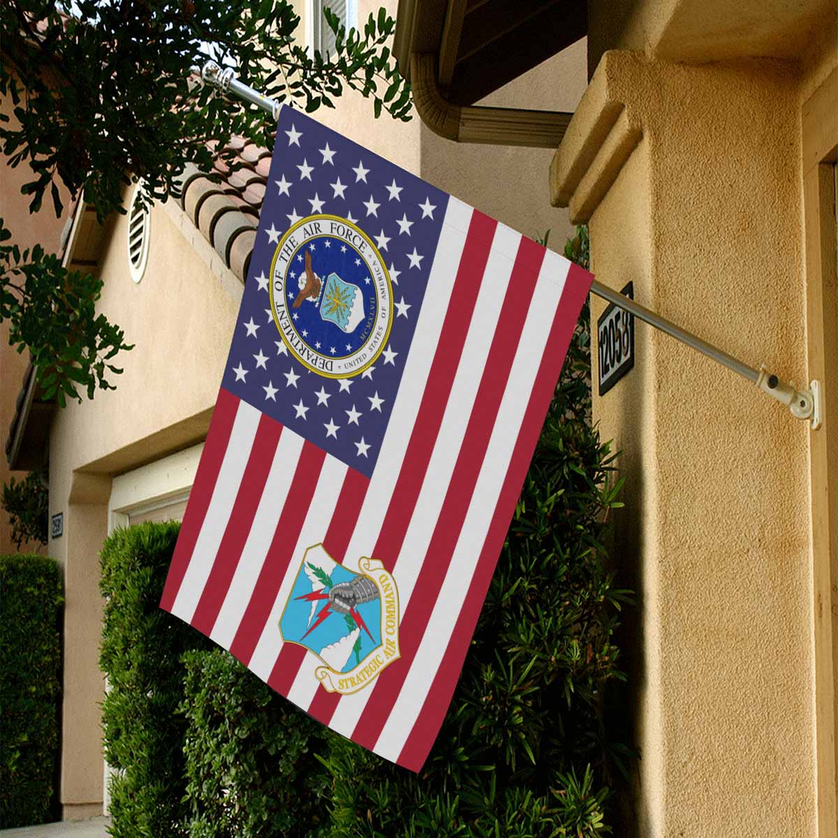 US Air Force Strategic Air Command House Flag 28" x 40"-HouseFlag-USAF-Shield-Veterans Nation