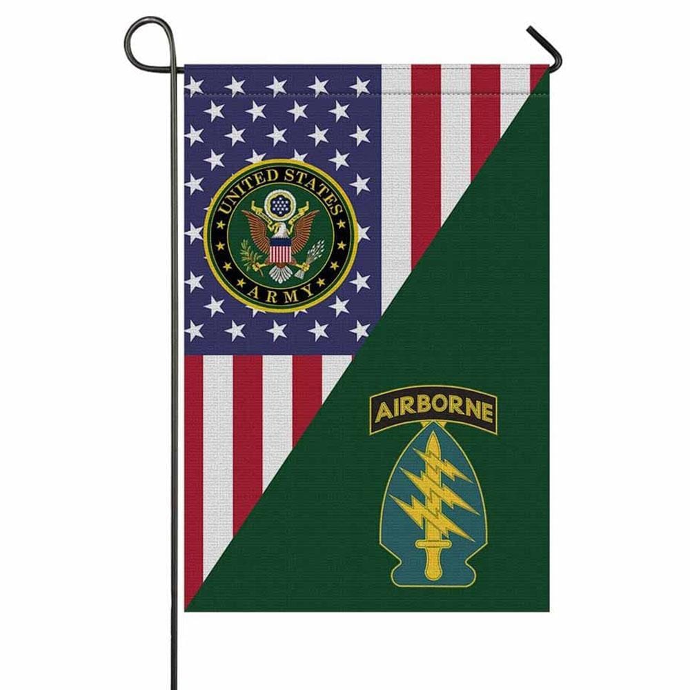 US Army 1st Special Forces Command (Airborne) Garden Flag/Yard Flag 12 inches x 18 inches Twin-Side Printing-GDFlag-Army-CSIB-Veterans Nation