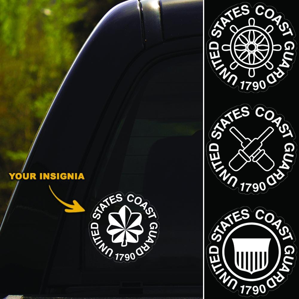 US Coast Guard Insignia Clear Stickers-Decal-USCG-Veterans Nation
