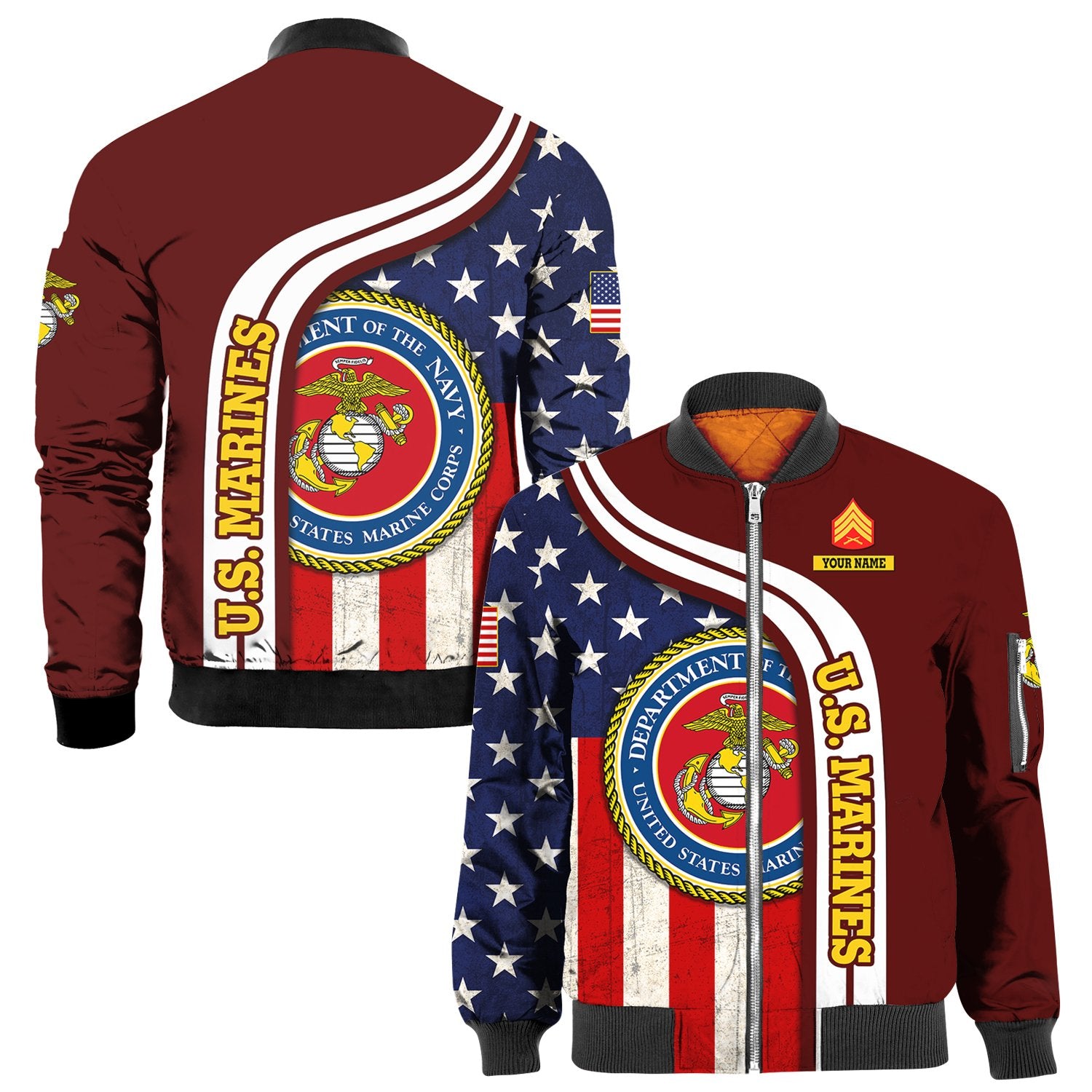 Custom 3D All Over Prints Bomber Jacket, Personalized Name Custom 3D All Over Prints Bomber Jacket, Personalized Name