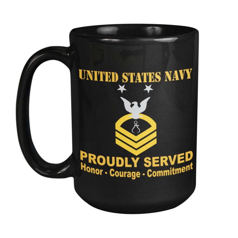 US Navy IM E-9 15 oz. Black Mug-Mug-Navy-Rating-Veterans Nation
