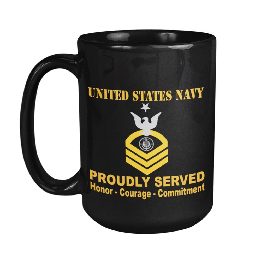 US Navy RP E-8 15 oz. Black Mug-Mug-Navy-Rating-Veterans Nation