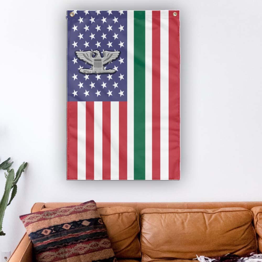US Army O-6 Colonel O6 COL Field Officer Wall Flag 3x5 ft Single Sided Print-WallFlag-Army-Ranks-Veterans Nation